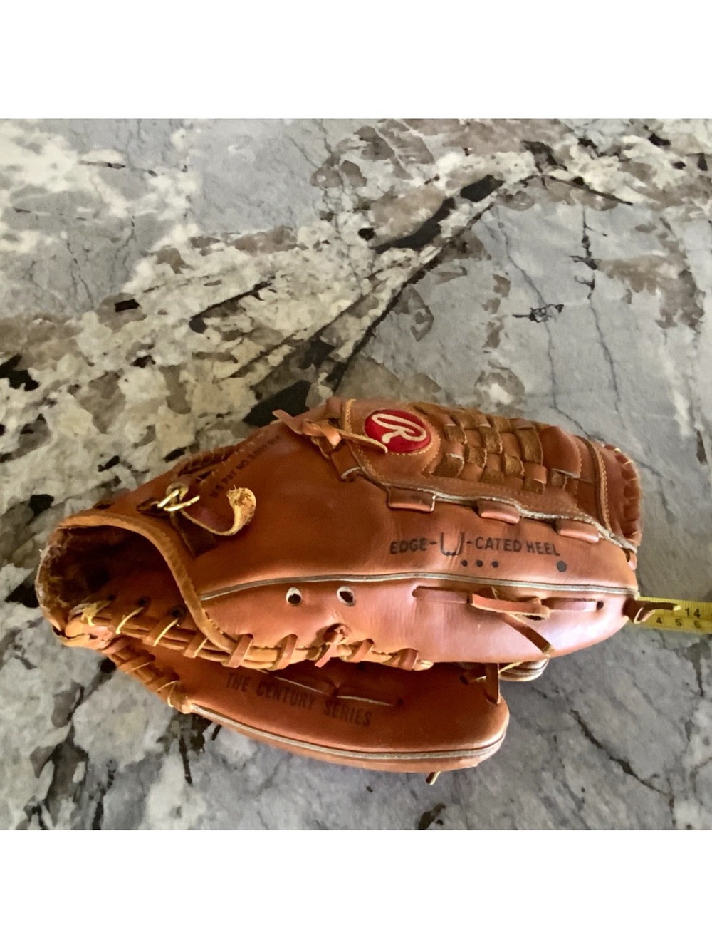 Rawlings C100-L Century Series 14” Brown Leather Baseball Glove Basket Web LHT